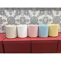 Chậu trồng cây cảnh - Sen Đá - Xương Rồng - Hoa nhỏ - Kiểu vành TRỤ TRÒN - MS151, gốm Sứ Bát Tràng.