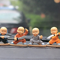 Bộ 4 tượng chú tiểu múa đao Pháp Tâm