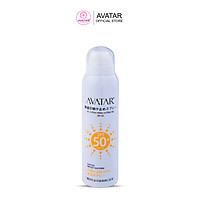 Xịt chống nắng dưỡng ẩm SPF 50 chính hãng - kem chống nắng dạng phun dưỡng ẩm AVATAR SPF 50- xịt dưỡng ẩm chống nắng AVATAR PF 50 cao cấp