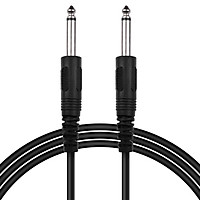 Guitar Cable Black Audio Cable for Electric Guitar Bass Keyboard 1/4 Inch to 1/4 Inch TS Straight Plugs, 1M/3.3ft