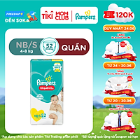 Tã Quần Pampers Đầy Tháng Mới Gói Lớn NB/S52 (52 Miếng)