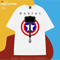 Áo Thun Đen Trắng Nam Nữ Unisex
Worthy Marvel Avengers Endgame Captain America'S Shield Mjolnir The Hammer Of Thor