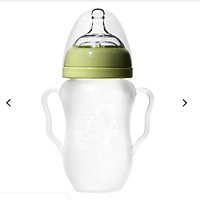 Bình sữa silicon có tay cầm cho bé Putti Atti 260ml (màu xanh)