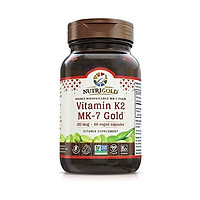 NutriGold Vitamin K2 MK7 Supplement, 120 Capsules, Bone and Heart Support, Non-GMO, Vegan, Kosher Vitamin K Supplement with MK-7