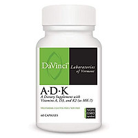 Davinci Laboratories - A.D.K, Vitamins A, D and K Support Bone Health and Calcium Absorption, 60 Capsules, Non-GMO Ingredients