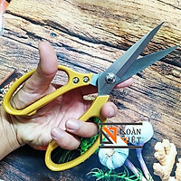 Kéo Thép SK5 Nội Địa Nhật CÁN MÀU VÀNG Kéo LỚN 23cm - Kéo được sản xuất bởi thép SK5 với công nghệ Nhật tạo nên Lưỡi Kéo SIÊU BÉN, Cán to đầm tay. Dụng cụ nhà bếp ĐA NĂNG sử dụng tiện lợi cho gia đình