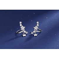 Kẹp vành tai CHUỖI SAO NĂM CÁNH đính đá THẢ HẠT SAO khuyên tai nữ bông tai quà tặng thanh lịch sang trọng dự tiệc