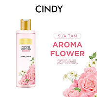 Sữa tắm nước hoa dưỡng ẩm sáng da Cindy Bloom Aroma Flower mùi hương ngọt ngào nữ tính 270g