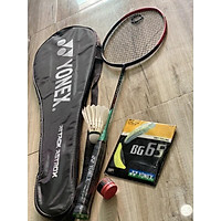 1 Vợt cầu lông Yonex cao cấp 100% Cacbon đan dây tốt 9,5kg tặng 3 món quà