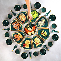 bộ chén đĩa hoa hướng dương cao cấp