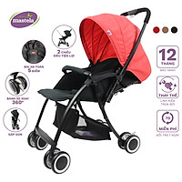 Xe đẩy 2 chiều cho bé sơ sinh tới 30kg chống tia UV - Mastela Premium T05S - Bảo hành 12 tháng - siêu nhẹ 5.4kg - gập gọn - tặng yếm tam giác cho bé
