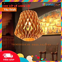 Đèn gỗ thả trần hiện đại sang trọng chất liệu gỗ trang trí cho phòng khách nhà căn hộ decor nhà quán cafe
