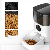 Máy cho ăn tự động chó mèo TuyaSmart 6Lít dùng app - Máy nạp thức ăn tự động mèo