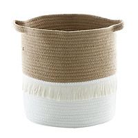 Laundry Basket 13 x 12inch Cotton Rope Basket Woven Storage w/ Handles