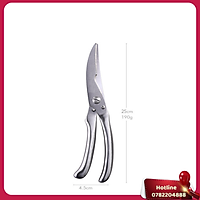 Kéo Cắt Xương Gà Inox - 25Cm 190G - Miễn Phí Vận Chuyển