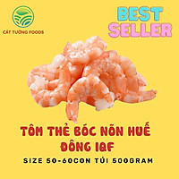 (CHỈ GIAO HCM) KHAY 500GRAM TÔM THẺ TƯƠI BÓC NÕN XÔNG NHIỆT - ĐÔNG IQF SIZE 50-60 CON