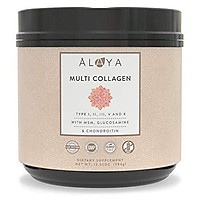 Alaya Naturals Multi Collagen Protein Powder - Grass Fed Collagen Peptides Powder - Type I, II, III, V, X Bovine, Chicken, Marine Collagen Hydrolysate – Multi Collagen Powder with MSM + GC