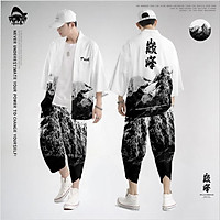 Set đồ Haori nam Kimono Yunhe Jiuxiao phong cách Nhật Bản siêu chất BSK02