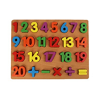Kid Early Educational Toys Hand Grasp Wooden Puzzle Toy Alphabet Digit Learning Wood Jigsaw Toy