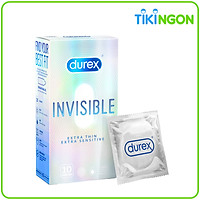 Bao cao su Durex Invisible Extra Thin Extra Sensitive 1 Hộp 10 Bao