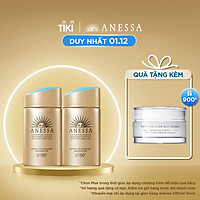 Bộ đôi 2 Kem chống nắng dạng sữa dưỡng da bảo vệ hoàn hảo Anessa Perfect UV Sunscreen Skincare Milk SPF 50+ PA++++ 60ml