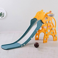 Cầu trượt và bóng rổ cho bé 1-6 tuổi gấp gọn cỡ lớn có bóng rổ