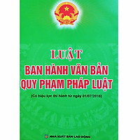 Luật Ban Hành Văn Bản Quy Phạm Pháp Luật