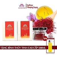 Combo 2 Hộp Nhụy Hoa Nghệ Tây Iran Loại Super Negin Thượng Hạng - Saffron KingDom (Hộp 1 Gram)