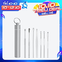 Bộ 7 cái dụng cụ lấy rái tay làm sạch bằng thép không gỉ Ear Wax Pickers Cleaner Stainless Steel
