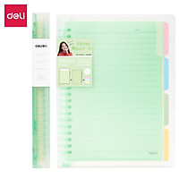 Sổ Tay Ghi Chép B5 Gáy Lò Xo 60 Trang Deli - Xanh Dương/Hồng/Vàng/Xanh Lá - QHB560