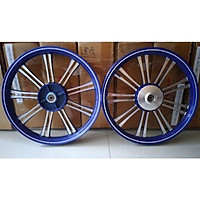 Vành đúc xe máy cơ 18 nan đôi xanh lắp wave