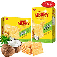 Bánh Quy Sữa Dừa Merry Gold Richy Giòn Tan Thơm Ngon