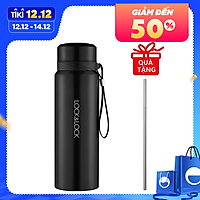 Bình Giữ Nhiệt 800ml Lock&Lock Vacuum Bottle LHC6180 - Hàng Chính Hãng, Bằng Thép Không Gỉ, Có Lưới Lọc Trà Bằng Inox, Mức Giữ Nhiệt Vượt Trội Tặng Kèm Ống Hút Inox