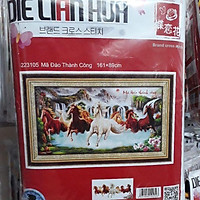 Tranh thêu chữ thập 3d mã đáo thành công 223105(161×89)