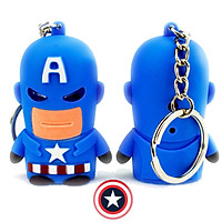 Móc khóa Captain America hình ngón tay có đèn nhạc Marvel Avenger