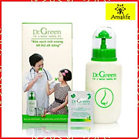 Bình rửa mũi Dr.Green kèm 10 gói muối lô hội (hàng chính hãng)