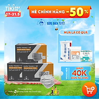 Combo 3 Hộp Khẩu trang Bông Bạch Tuyết than hoạt tính (50 cái/hộp)