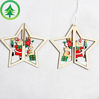 TRANG TRÍ NOEL-Móc treo gỗ trang trí