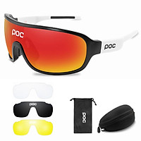 POC Làm Lưỡi Dao 4 Ống Kính Bộ Mtb Đi Xe Đạp Mắt Kính Nam Nữ Xe Đạp Xe Đạp Kính Thể Thao Ngoài Trời Kính Mát UV400 Kính Mắt