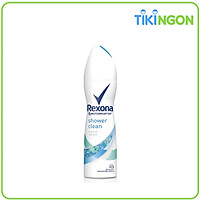 Xịt khử mùi Rexona Shower Clean khô thoáng tối ưu mát lạnh sảng khoái dành cho nữ, 150ml