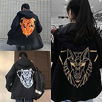 Áo khoác dù Nam nữ Unisex in hình Sói 3 mẫu cực đẹp 02 lớp