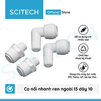 Co nối nhanh ren ngoài 13/17/21 ra dây 6 hoặc ren ngoài 13/17/21 ra dây 10 dùng trong máy lọc nước - Hàng chính hãng