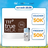Thùng 48 hộp sữa tươi tiệt trùng sôcôla nguyên chất TH True Milk 180ml (180ml x 48)