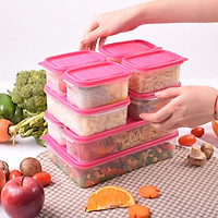 Set 9 hộp nhựa đựng thực phẩm Hàn Quốc - Set 07 - Màu Hồng