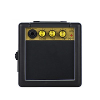 Mini Guitar Amplifier Amp Speaker 5W for Electronic Guitar Personal Practice Portable Black Amplifier with Battery