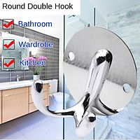 Stainless Steel Single Hook Bathroom Kitchen Door Back Coat Hook Family Hotel Black Solid Hook High-quality Steel Anti