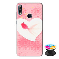 Ốp lưng cho điện thoại Asus Zenfone Max Pro M2 hình Cá Đầu Đỏ tặng kèm giá đỡ điện thoại iCase xinh xắn - Hàng chính hãng