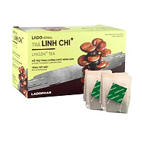 Trà Linh Chi Lado hộp 20 túi lọc bồi bổ cơ thể tặng 1 túi trà atiso Premium Ladophar