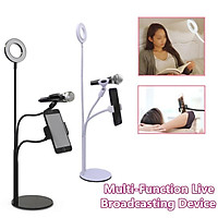 3 in 1 Selfie LED Ring Light USB Stand Microphone Long Arm Holder Live Stream NEW