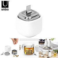 UMBRA Thép không gỉ Lưới Trà Infuser Loose Leaf Tea Infuser Strainer Strainers Station Difterus với đế gốm cho tự nhiên